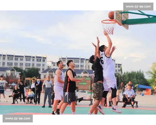 卡通风格篮球比赛精彩瞬间 展现青春活力与团队精神